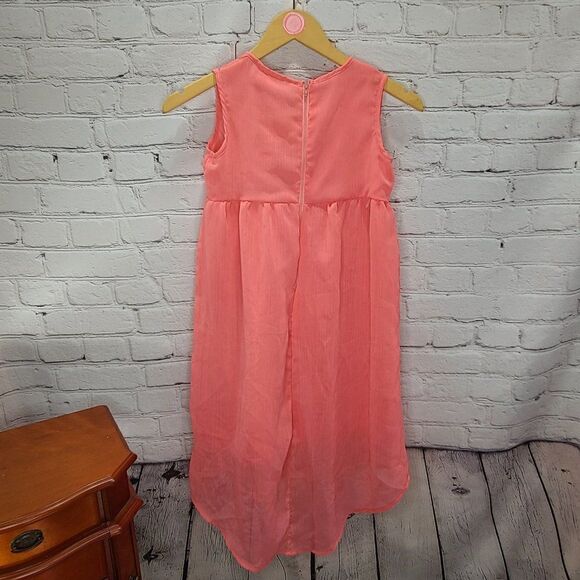 𝅺PINK heart High low Pink Tank Top Dress - Picture 13 of 15